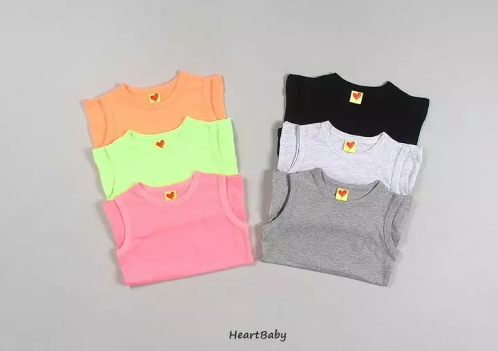 Heart Baby - Korean Children Fashion - #fashionkids - Layered Color Long Sleeveless - 2