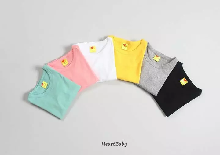Heart Baby - Korean Children Fashion - #fashionkids - Heart Color Tee