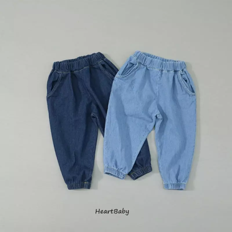 Heart Baby - Korean Children Fashion - #kidsshorts - Sharlang Denim Pants - 3
