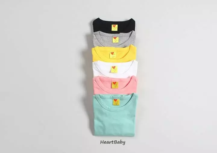 Heart Baby - Korean Children Fashion - #kidsshorts - Heart Color Tee - 2
