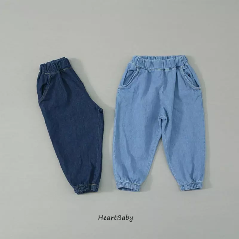 Heart Baby - Korean Children Fashion - #kidsshorts - Sharlang Denim Pants - 4