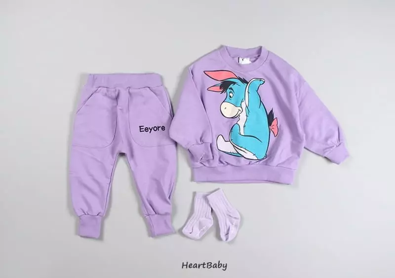 Heart Baby - Korean Children Fashion - #kidzfashiontrend - Pooh And Friends Top Bottom Set - 5