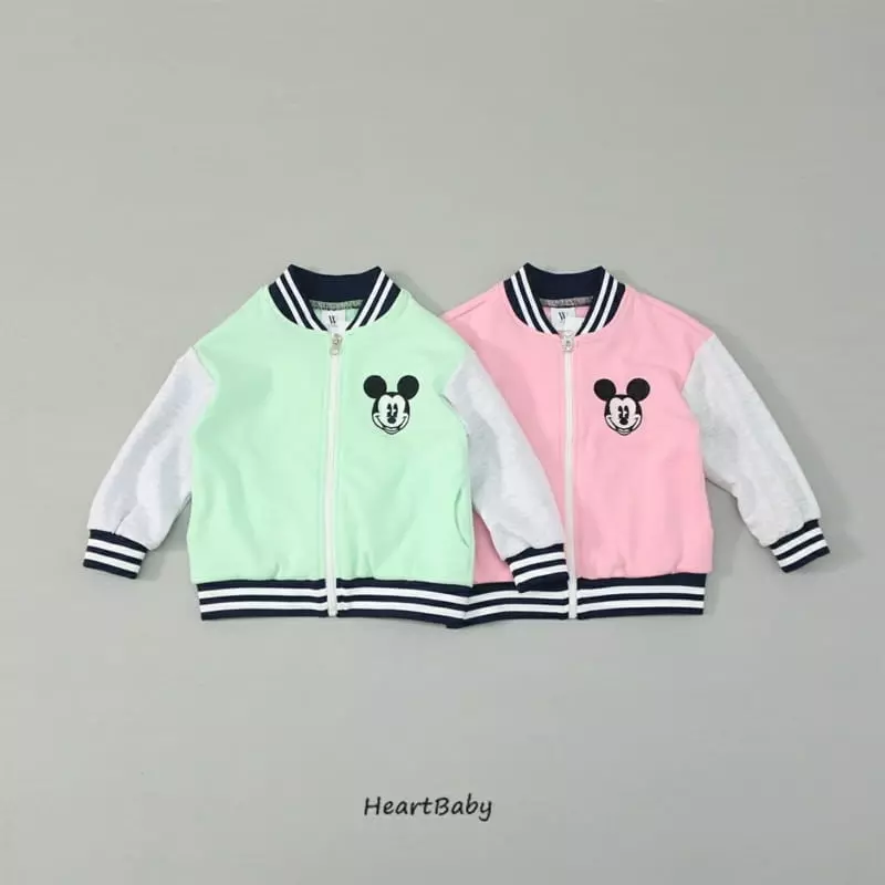 Heart Baby - Korean Children Fashion - #kidzfashiontrend - Mickey Baseball Jumper - 3