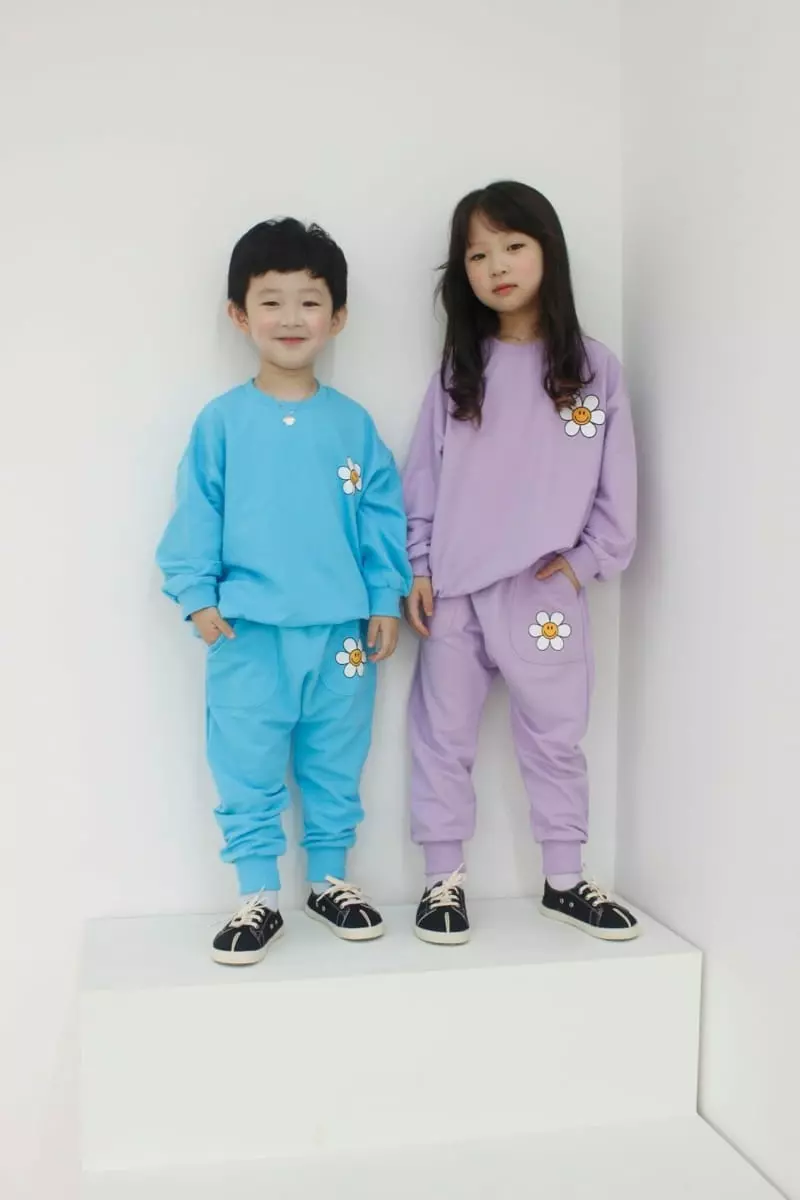 Heart Baby - Korean Children Fashion - #littlefashionista - Sun Flower Top Bottom Set - 12