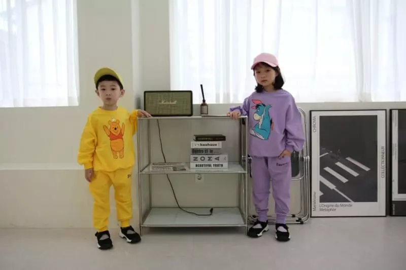 Heart Baby - Korean Children Fashion - #magicofchildhood - Pooh And Friends Top Bottom Set - 8