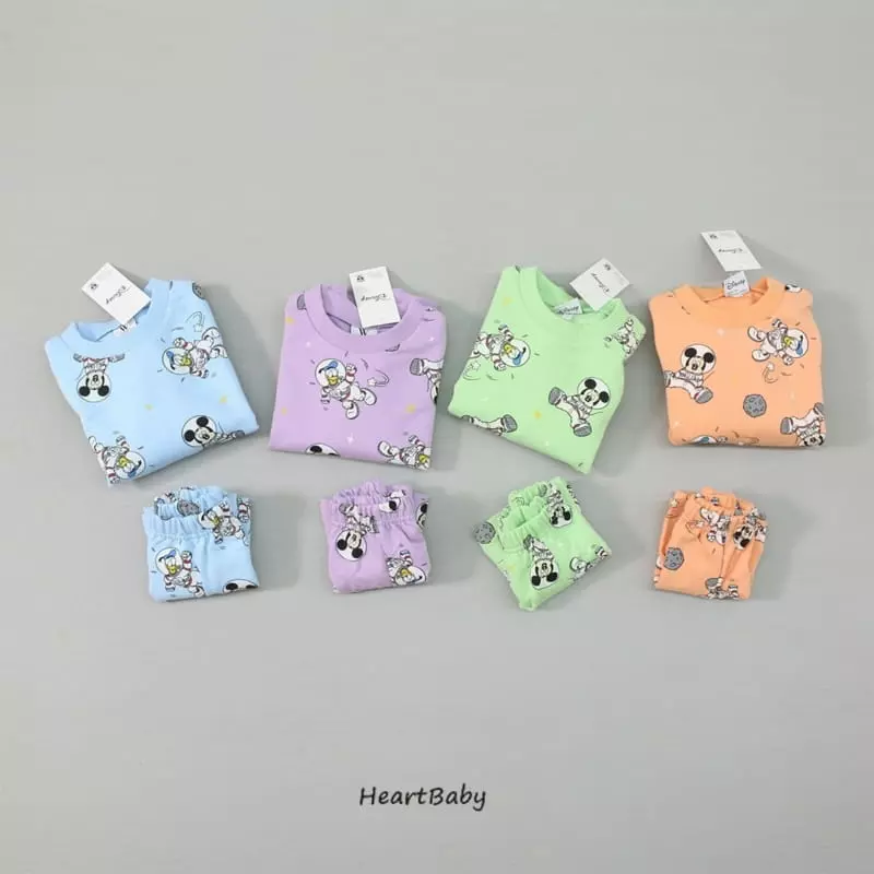 Heart Baby - Korean Children Fashion - #magicofchildhood - Space Micket Shorts Top Bottom Set