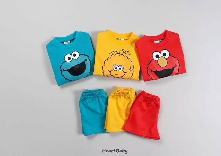 Heart Baby - Korean Children Fashion - #magicofchildhood - Sesame Short Top Bottom Set - 3