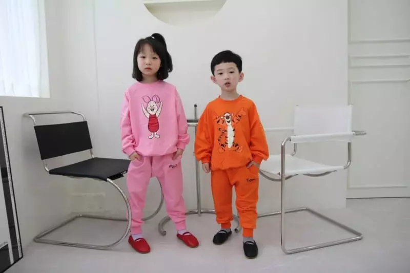 Heart Baby - Korean Children Fashion - #minifashionista - Pooh And Friends Top Bottom Set - 9