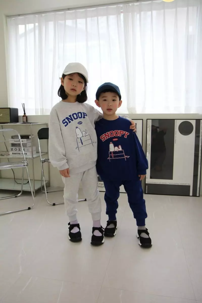 Heart Baby - Korean Children Fashion - #minifashionista - Snoophy Top Bottom Set - 5