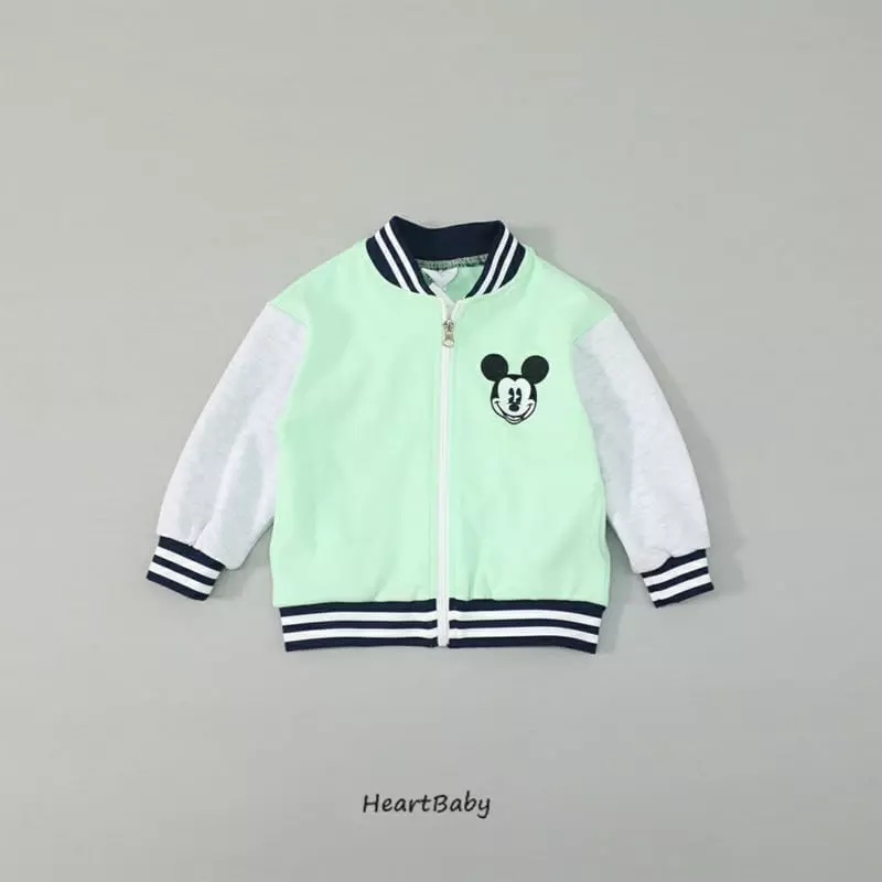 Heart Baby - Korean Children Fashion - #minifashionista - Mickey Baseball Jumper - 7