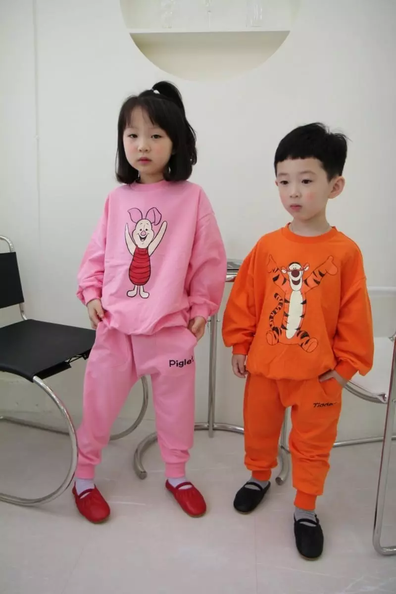 Heart Baby - Korean Children Fashion - #prettylittlegirls - Pooh And Friends Top Bottom Set - 10