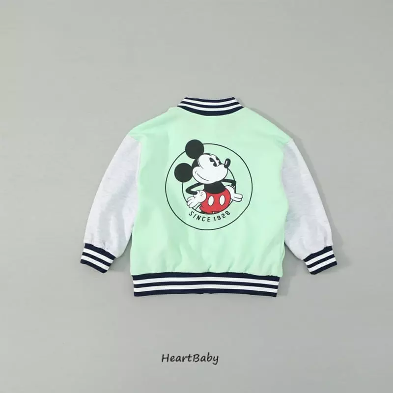 Heart Baby - Korean Children Fashion - #prettylittlegirls - Mickey Baseball Jumper - 8