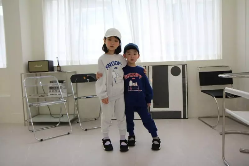 Heart Baby - Korean Children Fashion - #stylishchildhood - Snoophy Top Bottom Set - 9