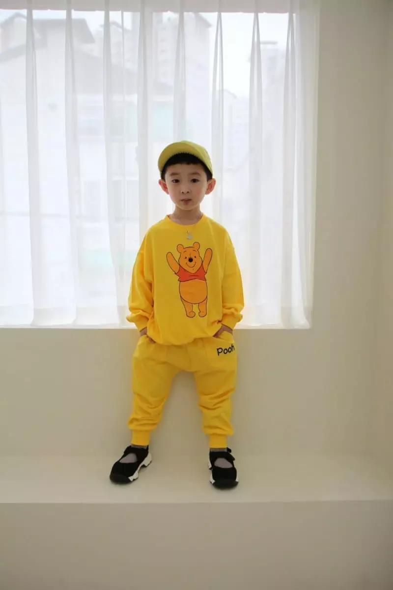 Heart Baby - Korean Children Fashion - #todddlerfashion - Pooh And Friends Top Bottom Set - 11