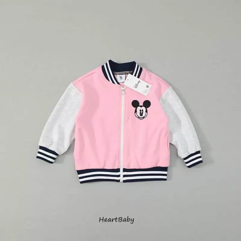 Heart Baby - Korean Children Fashion - #todddlerfashion - Mickey Baseball Jumper - 9