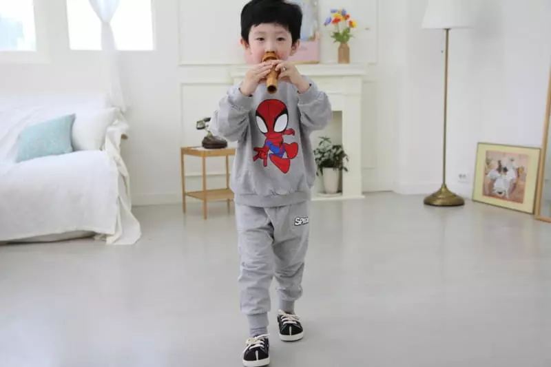 Heart Baby - Korean Children Fashion - #toddlerclothing - Spider Top Bottom Set - 10