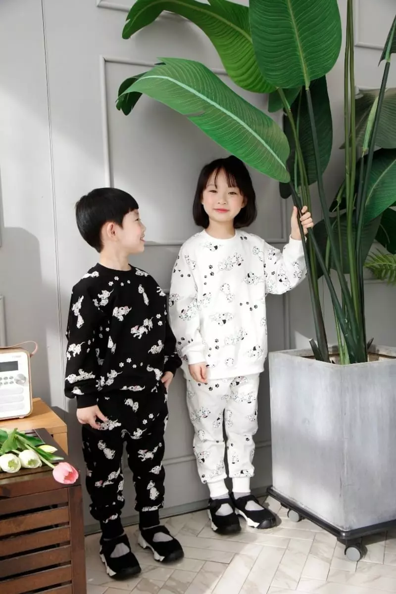 Heart Baby - Korean Children Fashion - #toddlerclothing - Dalmasian Top Bottom Set - 7