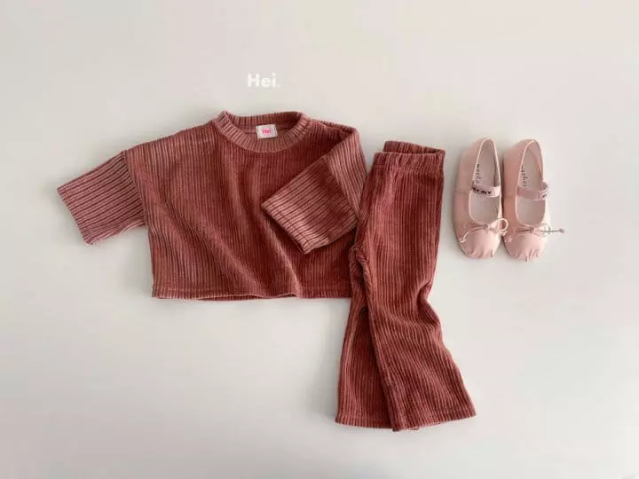 Hei - Korean Children Fashion - #Kfashion4kids - Bootscut Top Bottom Set