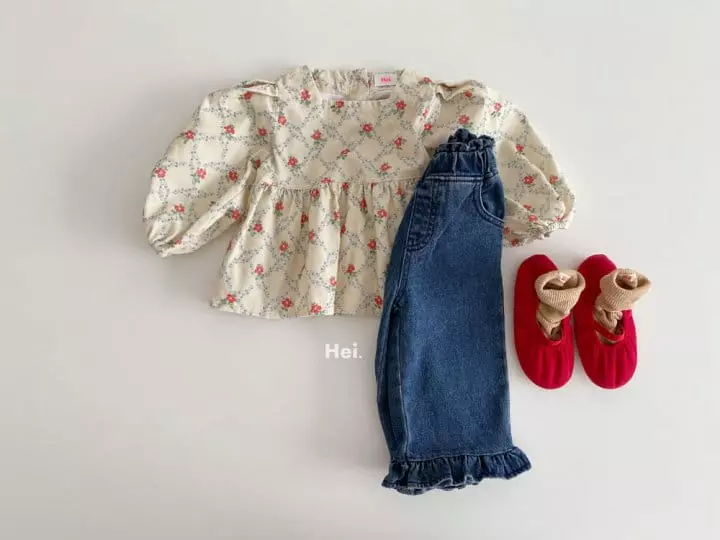 Hei - Korean Children Fashion - #Kfashion4kids - Frill Denim Jeans - 5