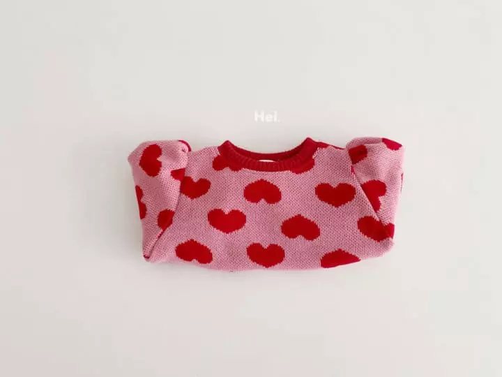 Hei - Korean Children Fashion - #Kfashion4kids - Heart Knit Tee - 3