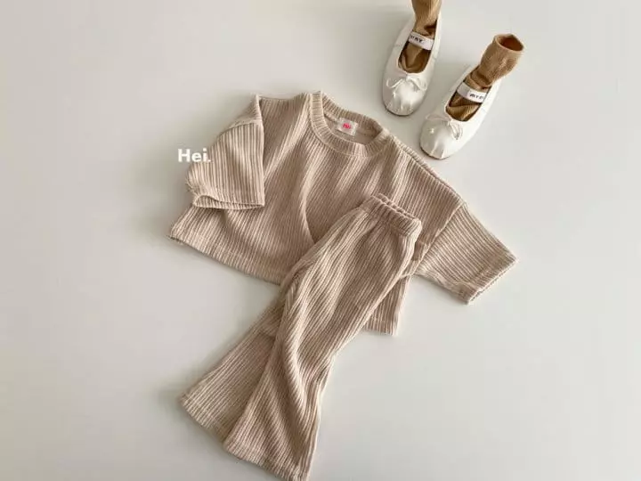 Hei - Korean Children Fashion - #childofig - Bootscut Top Bottom Set - 7
