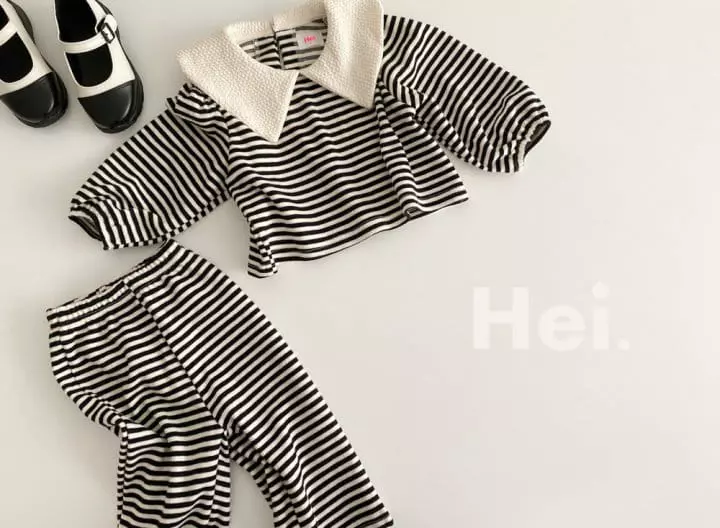 Hei - Korean Children Fashion - #childrensboutique - Bling Top Bottom Set - 6
