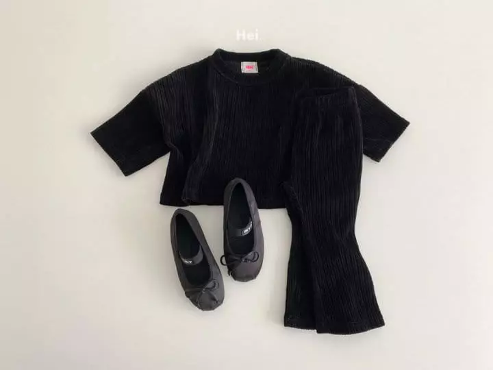 Hei - Korean Children Fashion - #designkidswear - Bootscut Top Bottom Set - 9
