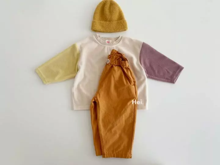 Hei - Korean Children Fashion - #discoveringself - Block Terry Tee - 9