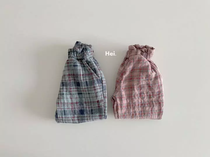Hei - Korean Children Fashion - #discoveringself - Check Pants