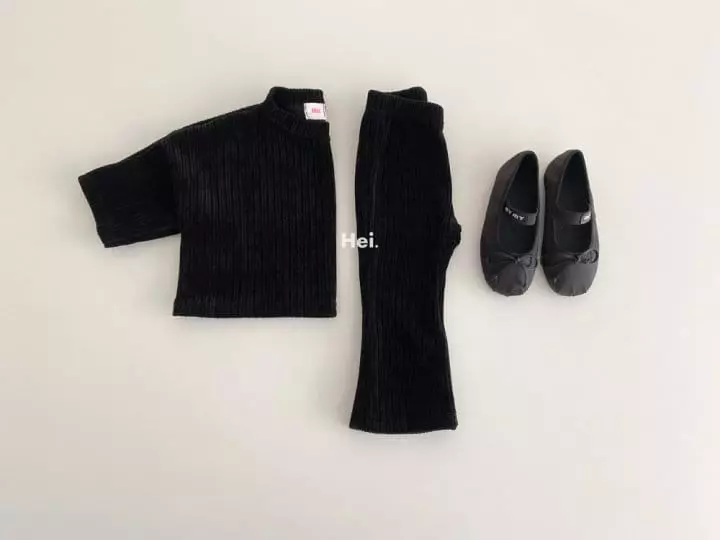 Hei - Korean Children Fashion - #kidsshorts - Bootscut Top Bottom Set - 12