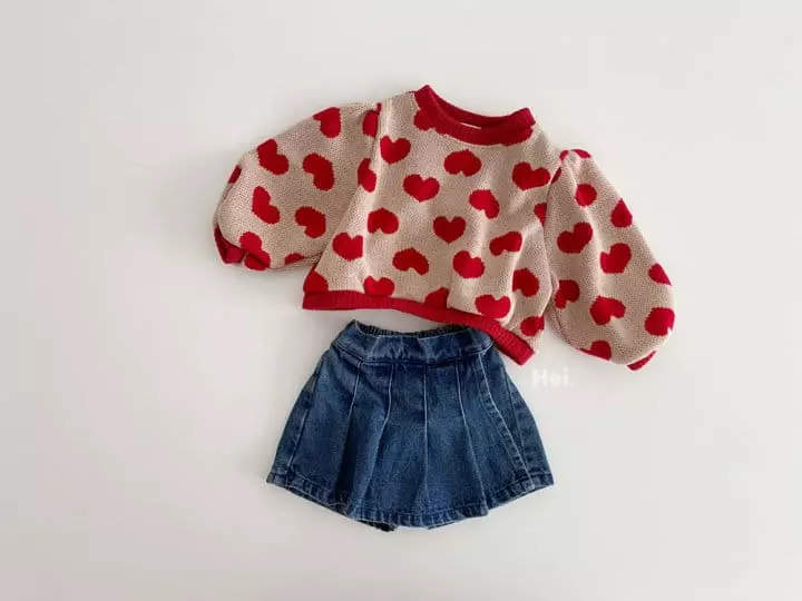 Hei - Korean Children Fashion - #kidsstore - School Denim Skirt Pants - 6