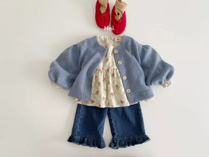 Hei - Korean Children Fashion - #kidsstore - Frill Denim Jeans - 4