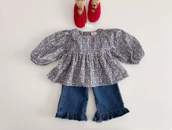 Hei - Korean Children Fashion - #littlefashionista - Frill Denim Jeans - 6