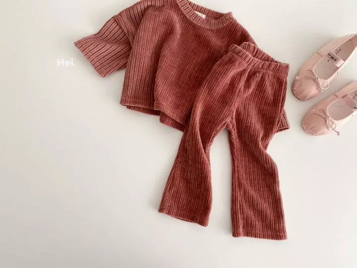 Hei - Korean Children Fashion - #magicofchildhood - Bootscut Top Bottom Set - 4