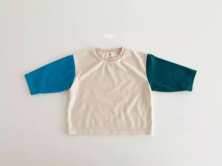 Hei - Korean Children Fashion - #minifashionista - Block Terry Tee - 3
