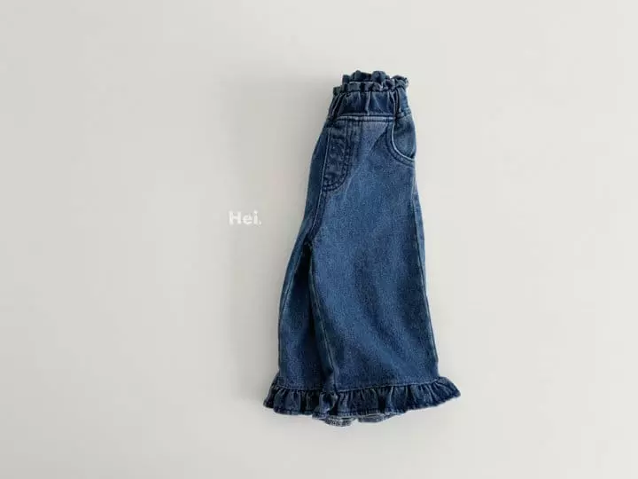 Hei - Korean Children Fashion - #stylishchildhood - Frill Denim Jeans - 12