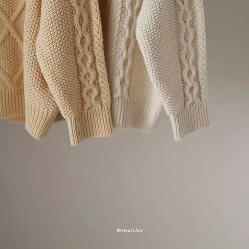 Here I Am - Korean Children Fashion - #Kfashion4kids - Luffy Cable Knit Tee - 12
