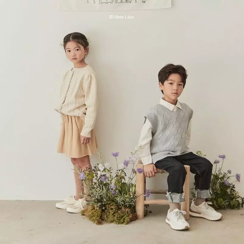Here I Am - Korean Children Fashion - #childofig - Breeze Knit Vest - 4