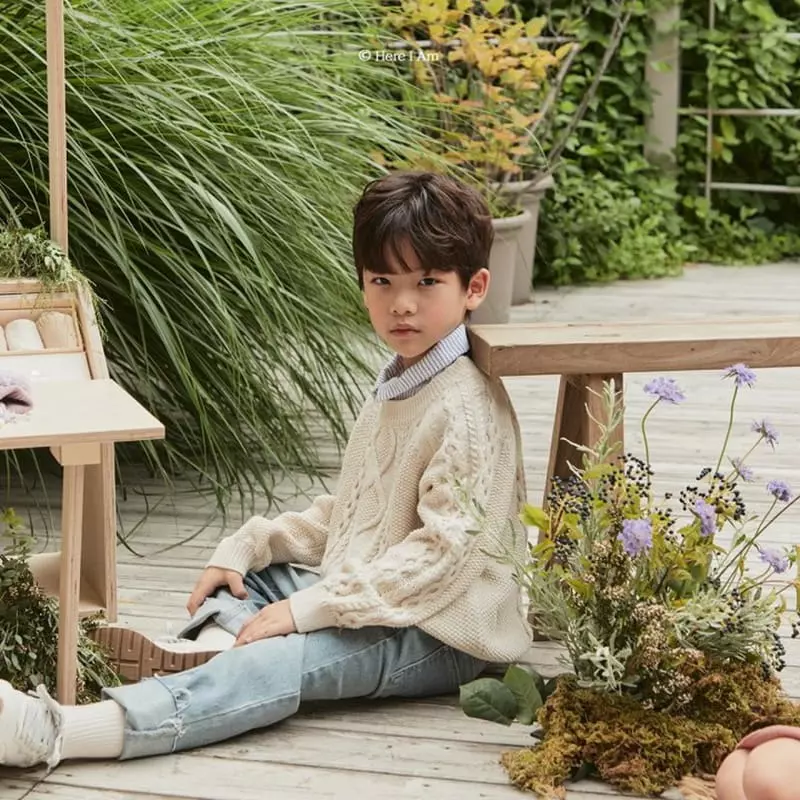 Here I Am - Korean Children Fashion - #designkidswear - Luffy Cable Knit Tee - 6