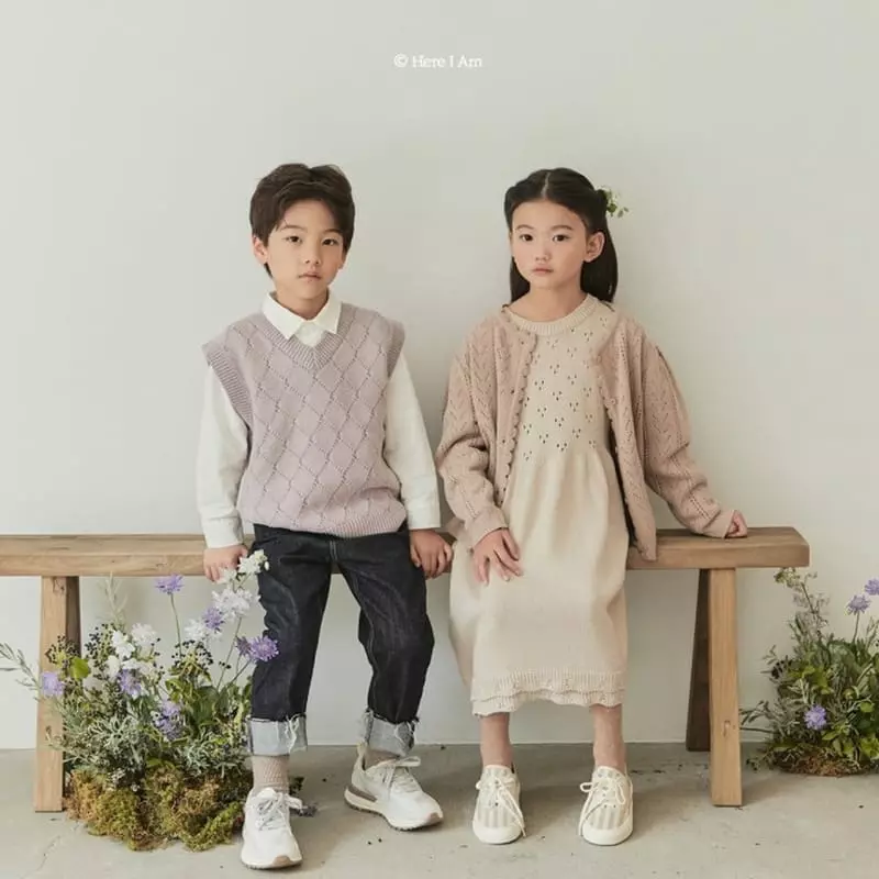 Here I Am - Korean Children Fashion - #discoveringself - Le Knit Lace One-piece - 9