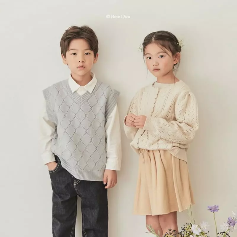 Here I Am - Korean Children Fashion - #discoveringself - Breeze Knit Vest - 6