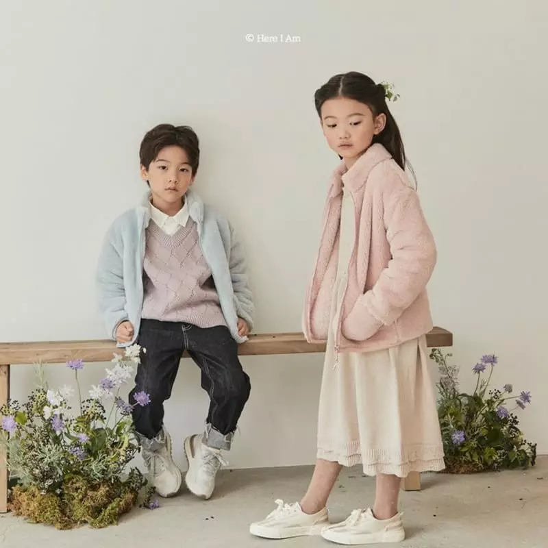 Here I Am - Korean Children Fashion - #fashionkids - Le Knit Lace One-piece - 10