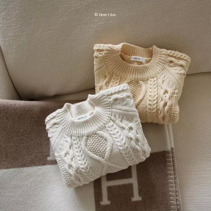 Here I Am - Korean Children Fashion - #kidsstore - Luffy Cable Knit Tee - 10