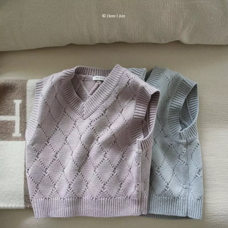 Here I Am - Korean Children Fashion - #kidsstore - Breeze Knit Vest - 9