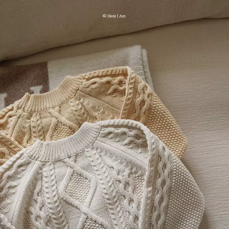 Here I Am - Korean Children Fashion - #kidzfashiontrend - Luffy Cable Knit Tee - 11