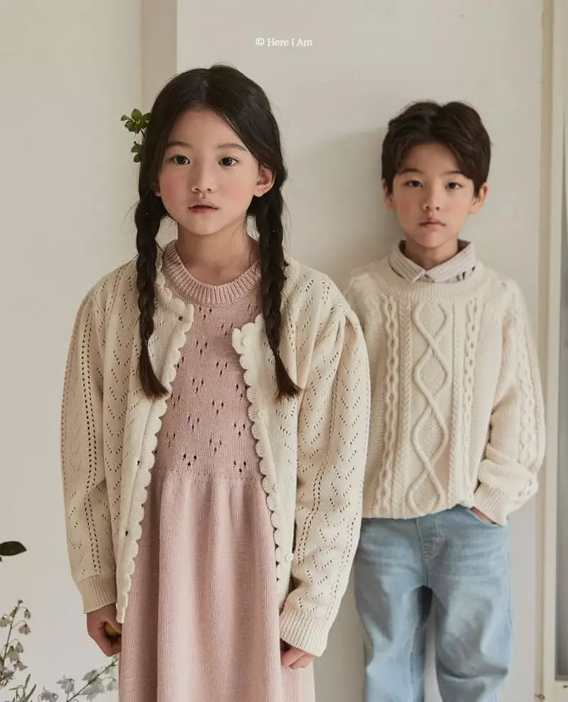 Here I Am - Korean Children Fashion - #minifashionista - Elle Lace Embroidery Cardigan - 2