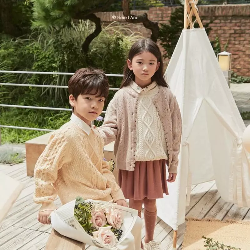 Here I Am - Korean Children Fashion - #toddlerclothing - Luffy Cable Knit Tee - 2