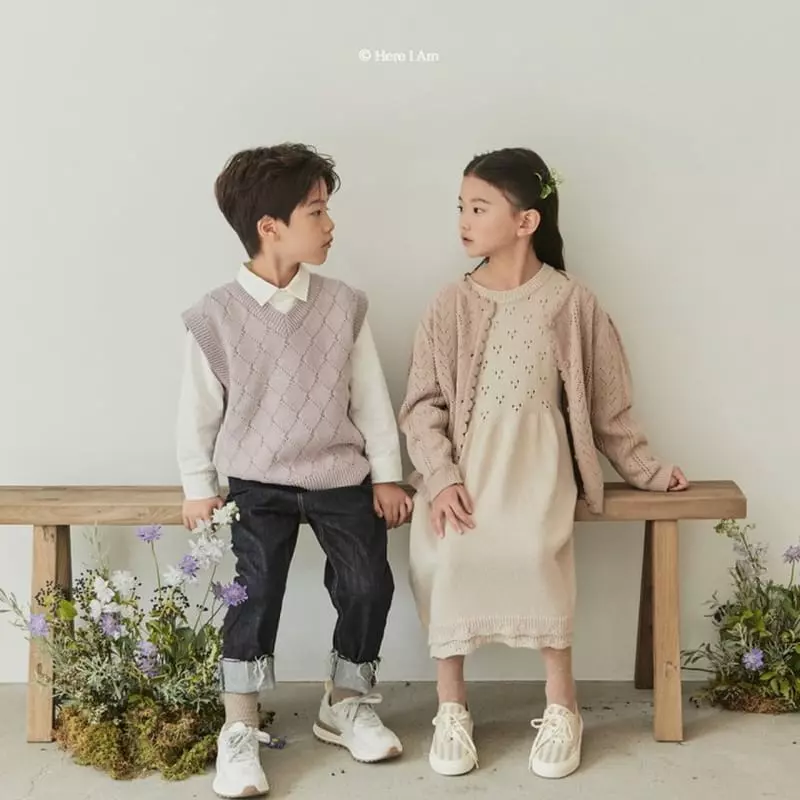 Here I Am - Korean Children Fashion - #toddlerclothing - Breeze Knit Vest