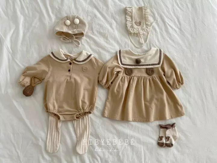Hi Byebebe - Korean Baby Fashion - #babyboutique - Prinking Up Bear Bodysuit - 6
