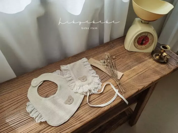 Hi Byebebe - Korean Baby Fashion - #babyboutique - Waffle Bib Hairband Set - 4